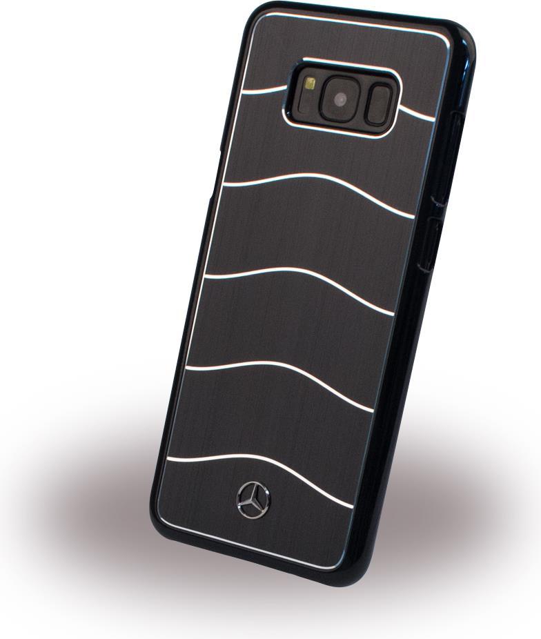Луксозен Алуминиев Калъф за Samsung S8 Plus, Mercedes-Benz Aluminium Case, Черен (3)