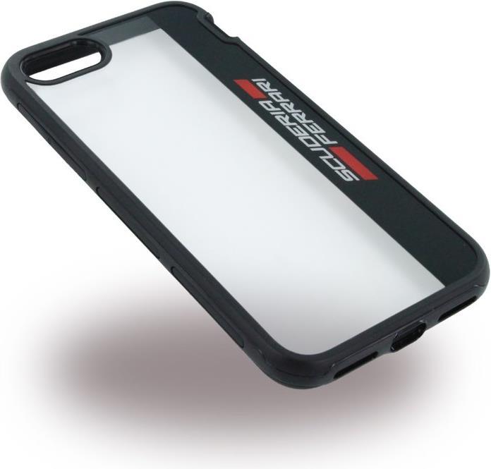 Луксозен Хибриден Калъф за iPhone SE 2022/2020 8/7, Ferrari ShockProof Case, Черен (2)