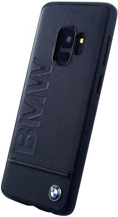 Луксозен Кожен Калъф за Samsung S9, BMW Leather Case, Черен (3)
