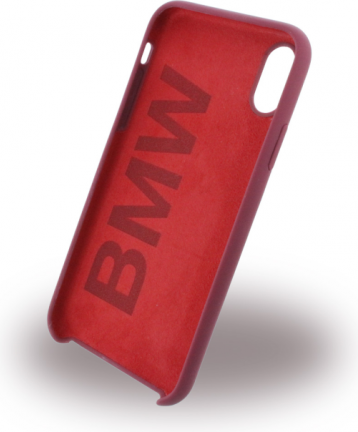 Луксозен Силиконов Калъф за iPhone XS/X, BMW Silicone Case, Червен (3)