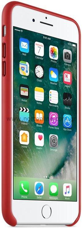 Оригинален Кожен Калъф за Apple iPhone 8/7 Plus, Leather Case, Червен (2)