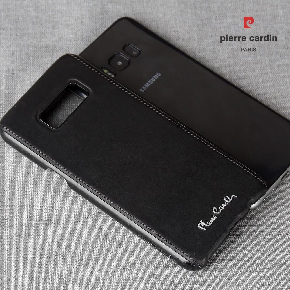 Калъф от Естествена Кожа за Samsung S8 Plus, Pierre Cardin Pcs-P15 Case, Черен (6)