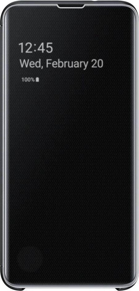 Оригинален Активен Калъф за Samsung S10e Clear View Cover Book Case Ef-Zg970cb, Черен