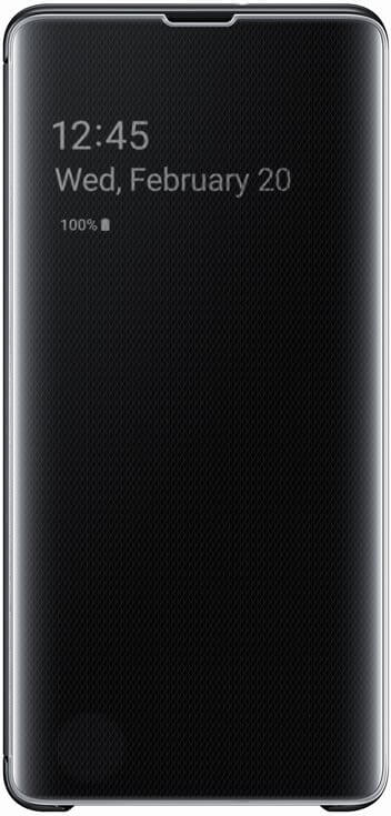 Оригинален Активен Калъф за Samsung S10 Plus Clear View Cover Book Case Ef-Zg975cb, Черен