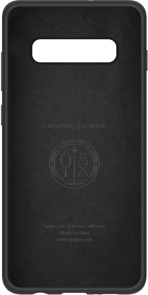 Противоударен Силиконов Калъф за Samsung S10, Spigen Silicone Fit Case, Черен (3)