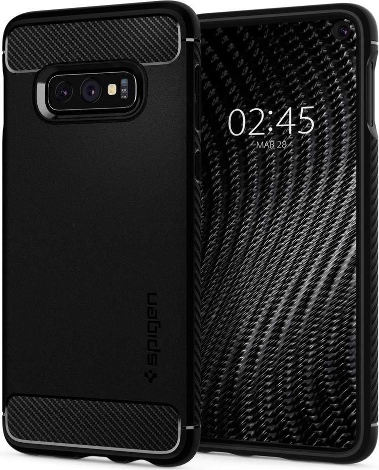 Противоударен Силиконов Калъф за Samsung S10e, Spigen Rugged Armor Case, Черен