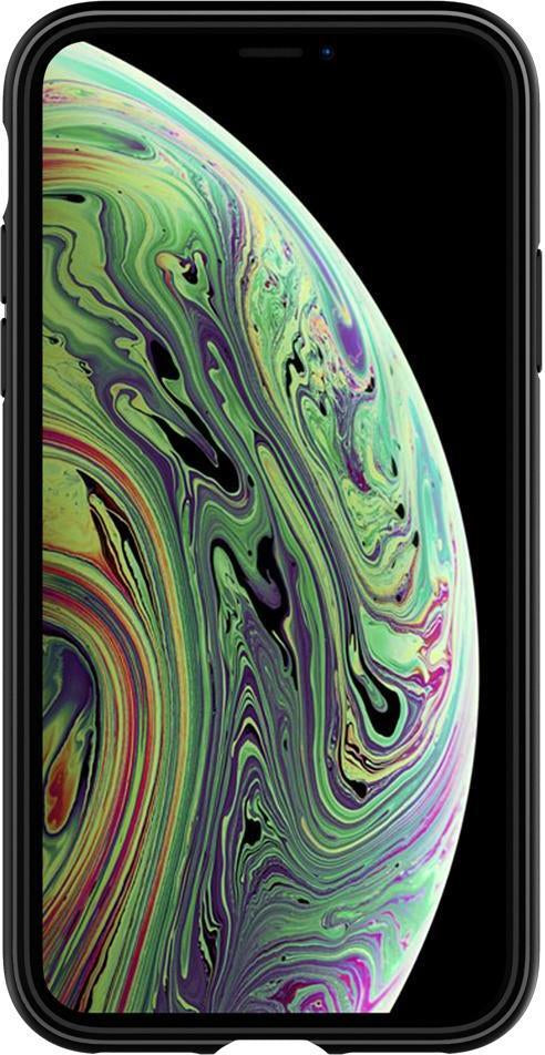 Противоударен Силиконов Калъф за iPhone XS/X, Spigen Rugged Armor Case, Черен (5)