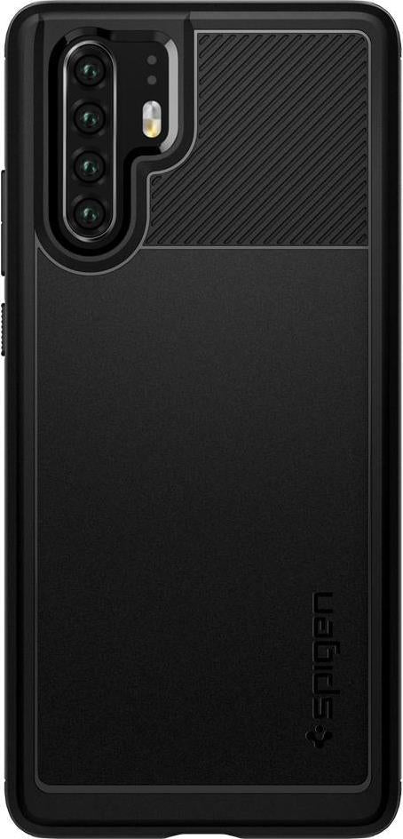 Противоударен Силиконов Калъф за Huawei P30 Pro, Spigen Rugged Armor Case, Черен (2)