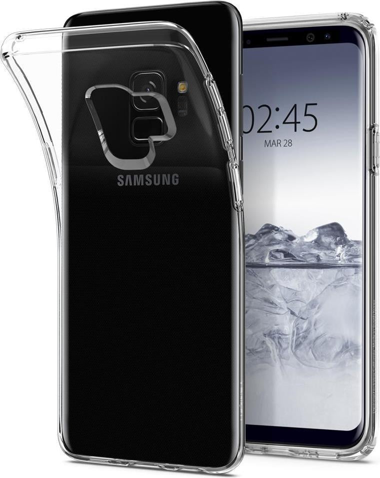 Противоударен Силиконов Калъф за Samsung S9, Spigen Liquid Crystal Case, Прозрачен (7)