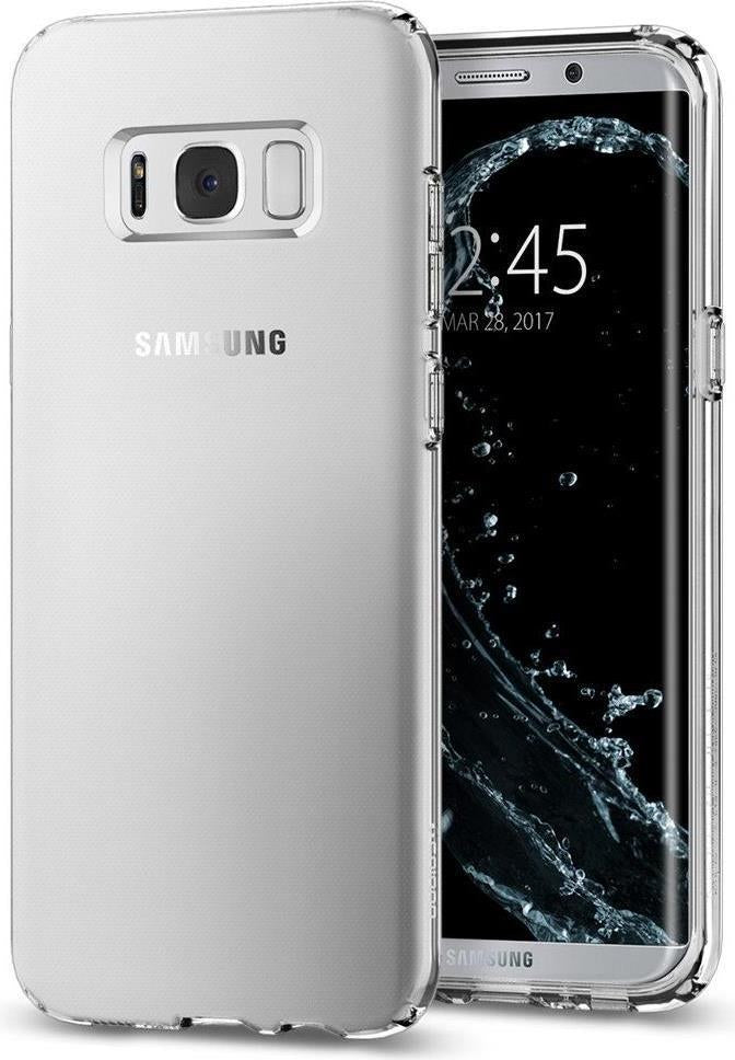 Противоударен Силиконов Калъф за Samsung S8, Spigen Liquid Crystal Case, Прозрачен