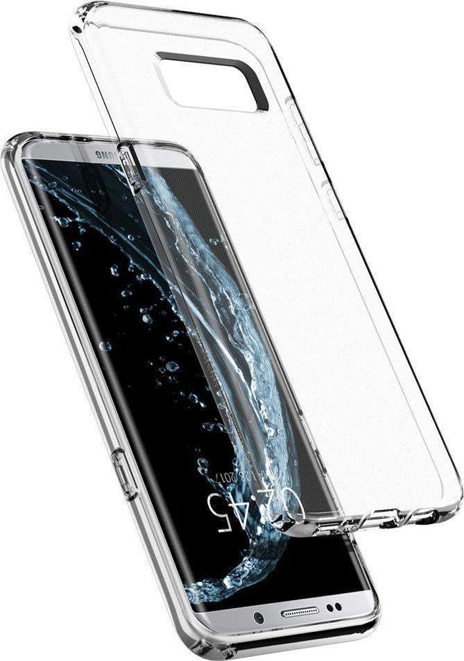 Противоударен Силиконов Калъф за Samsung S8, Spigen Liquid Crystal Case, Прозрачен (2)
