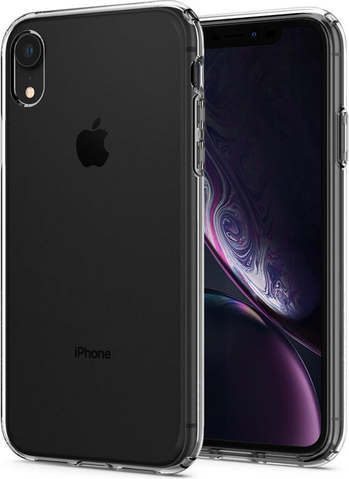 Противоударен Силиконов Калъф за iPhone XR, Spigen Liquid Crystal Case, Прозрачен (9)