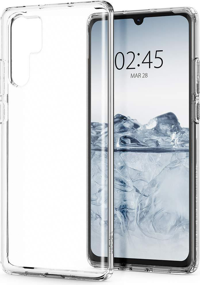 Противоударен Силиконов Калъф за Huawei P30 Pro, Spigen Liquid Crystal Case, Прозрачен (4)