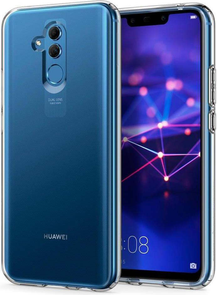 Противоударен Силиконов Калъф за Huawei Mate 20 Lite, Spigen Liquid Crystal Case, Прозрачен