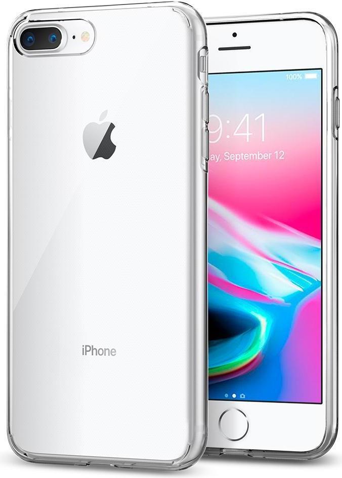 Противоударен Силиконов Калъф за iPhone 8/7 Plus, Spigen Liquid Crystal 2 Case, Прозрачен