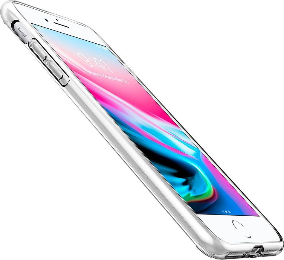 Противоударен Силиконов Калъф за iPhone 8/7 Plus, Spigen Liquid Crystal 2 Case, Прозрачен (6)