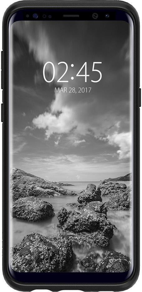 Противоударен Силиконов Калъф за Samsung S8, Spigen Liquid Air Case, Черен (5)