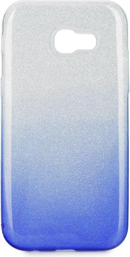 Блестящ Силиконов Калъф за Samsung A9 2018, Forcell Shining Case, Сребро/Син