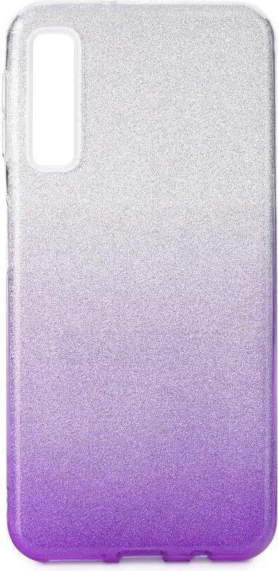 Блестящ Силиконов Калъф за Samsung A7 2018, Forcell Shining Case, Сребро/Лилав