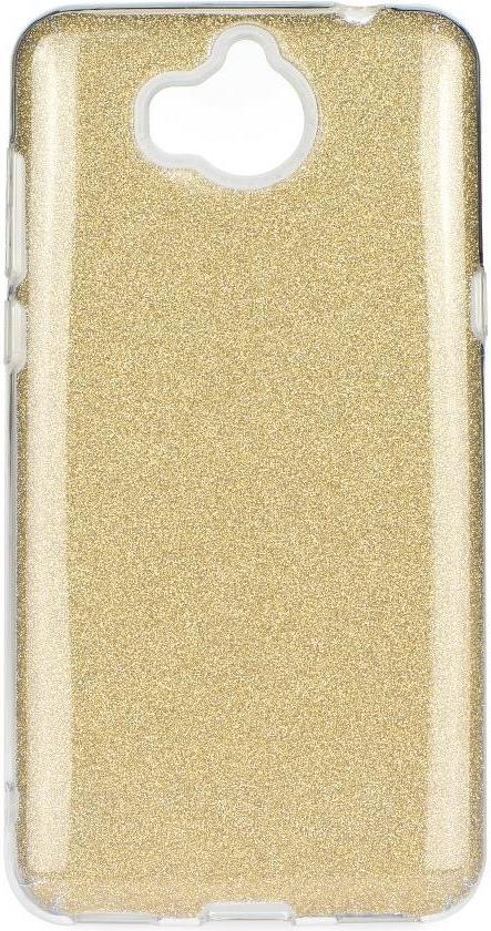 Блестящ Силиконов Калъф за Huawei Y5/Y6 2017, Forcell Shining Case, Златист