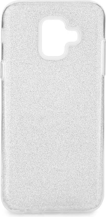 Блестящ Силиконов Калъф за Samsung A6 2018, Forcell Shining Case, Сребрист