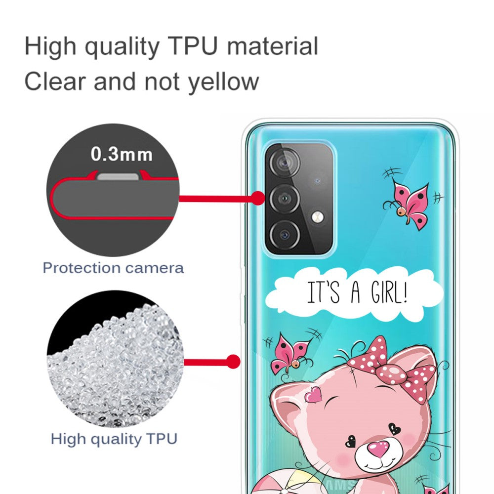 Силиконов Калъф за Samsung A32 4G, Printing Pink Bear Case, Цветен (3)