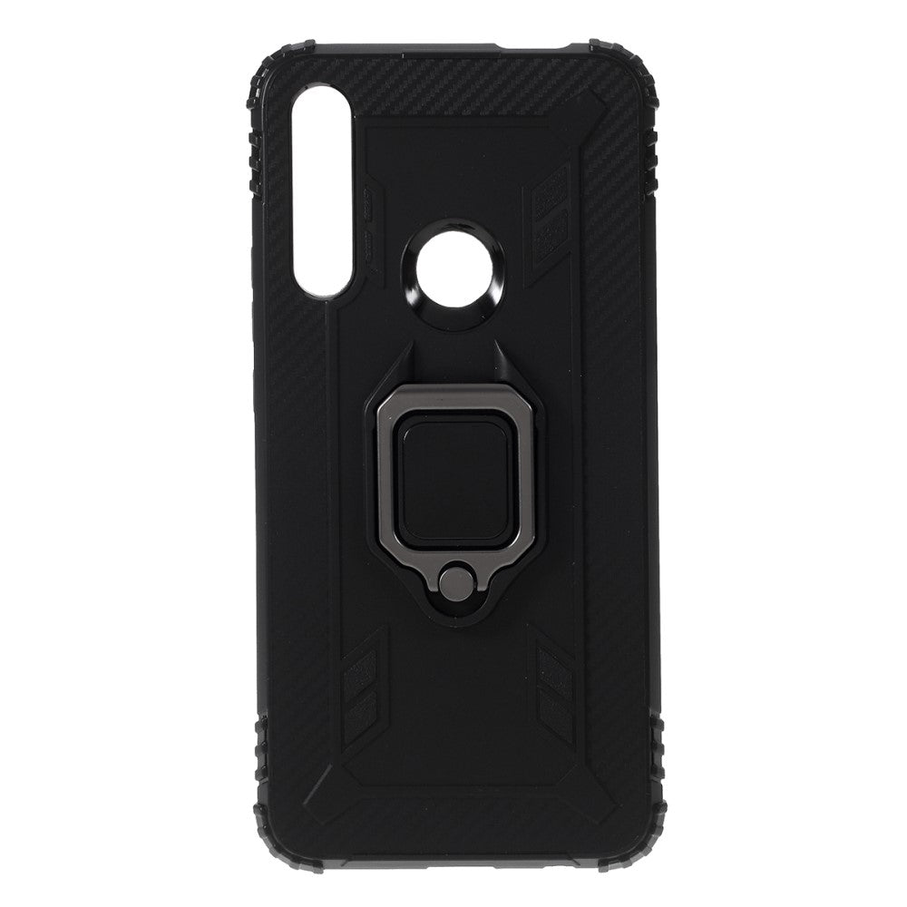 Калъф със Стойка-Пръстен за Huawei P Smart Z, Kickstand Armor Case, Черен (3)