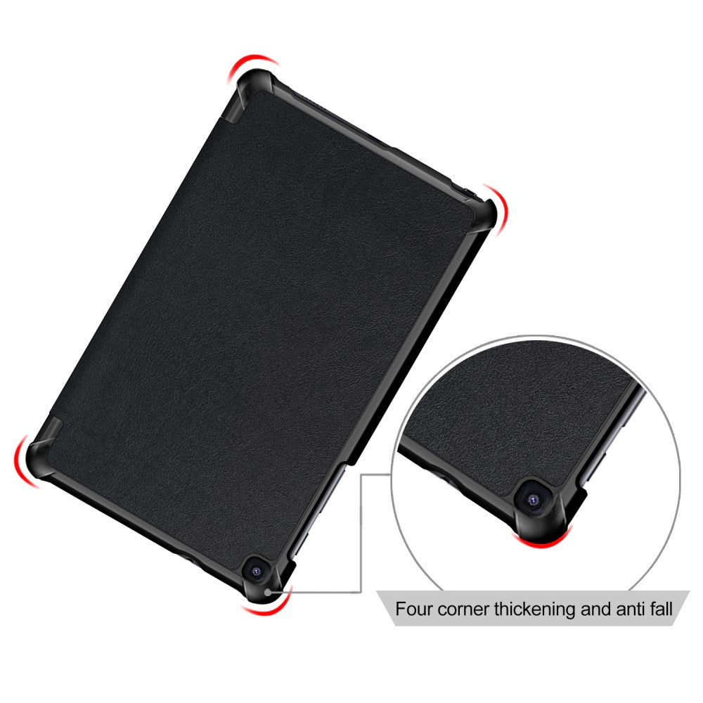 Калъф за Samsung Galaxy Tab A 8.0 2019 with S Pen, Tri-Fold Leather Case, Черен (5)