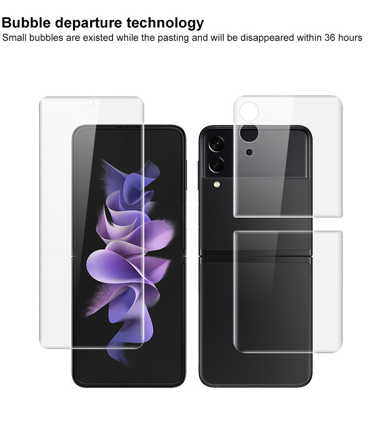 Комплект Протектори за Samsung Z Flip 3, iMAK Soft Folio Glass, Прозрачен (2)