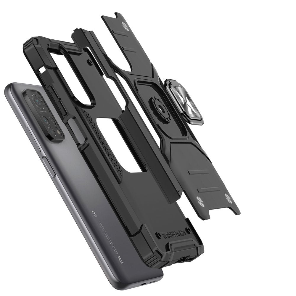 Калъф със Стойка-Пръстен за Samsung A72, Armor Style Case, Черен (7)