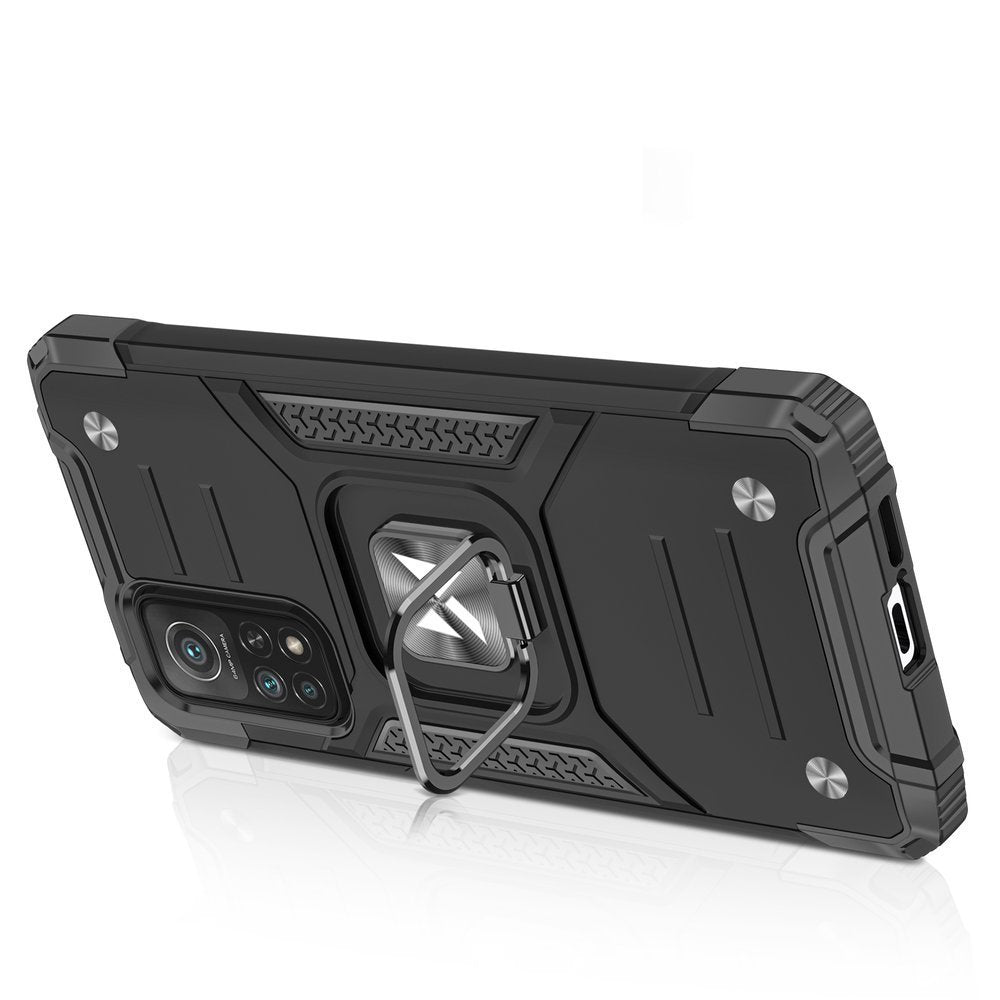 Калъф със Стойка-Пръстен за Samsung A72, Armor Style Case, Черен (3)