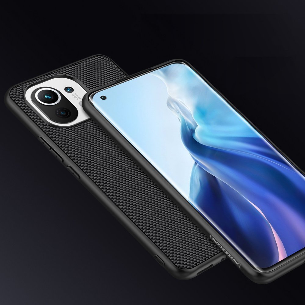 Калъф с Фибро Влакна за Xiaomi Mi 11, Nillkin Textured Case, Черен (6)