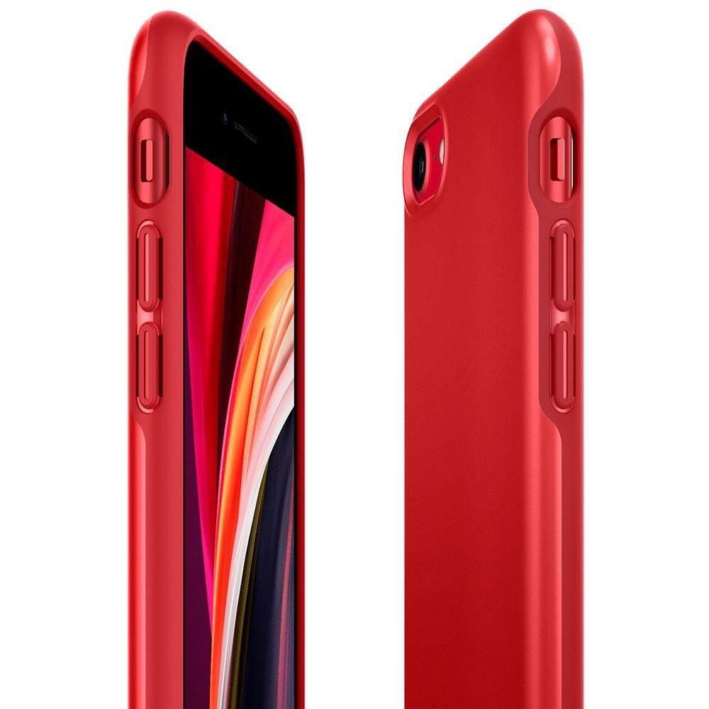 Противоударен Калъф за iPhone SE 2022/2020 8/7, Spigen Thin Fit Case, Червен (3)