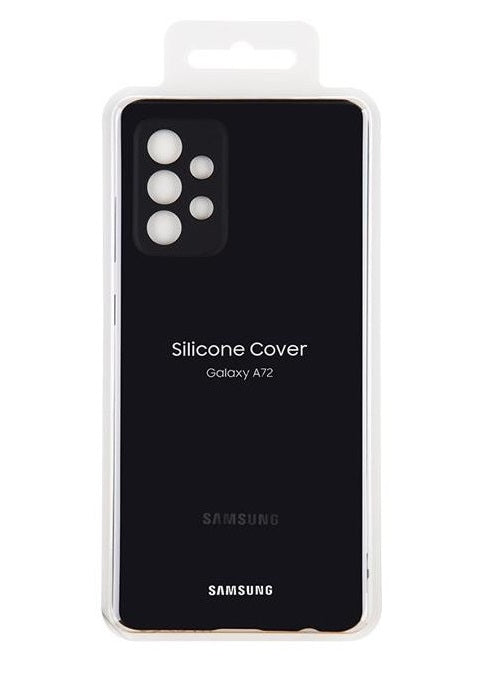 Оригинален Силиконов Калъф за Samsung A72, Silicone Cover Case EF-PA725TBEGWW, Черен (6)