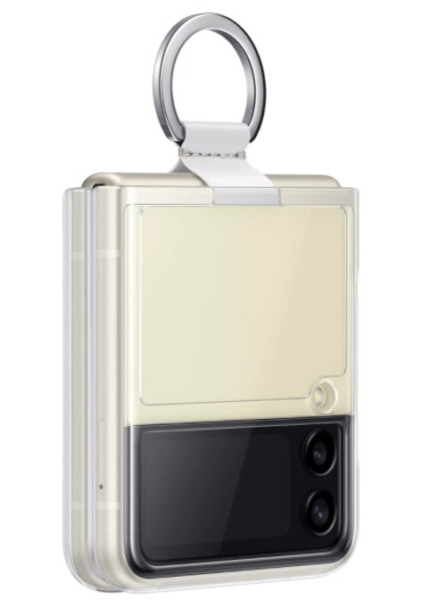 Оригинален Поликарбонатен Калъф за Samsung Z Flip 3, Clear Ring Cover Case EF-QF711CTE, Прозрачен (3)