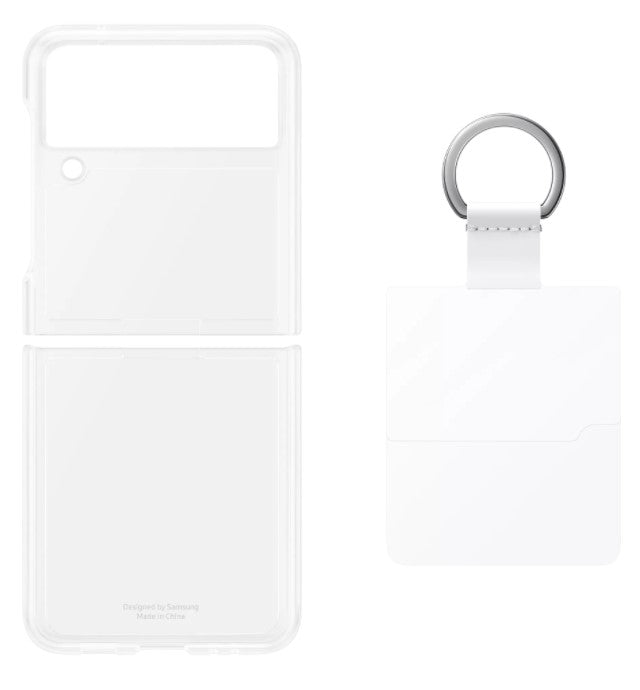 Оригинален Поликарбонатен Калъф за Samsung Z Flip 3, Clear Ring Cover Case EF-QF711CTE, Прозрачен (8)