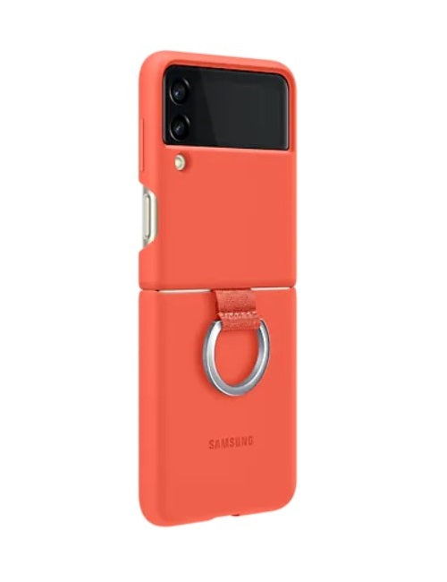 Оригинален Силиконов Калъф за Samsung Z Flip 3, Silicone Ring Cover Case EF-PF711TNPE, Корал (2)