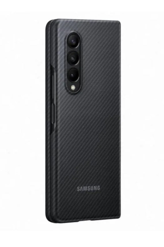 Оригинален Карбонов Калъф за Samsung Z Fold 3, Aramid Cover Case EF-XF926SBE, Черен (3)