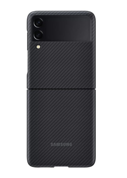 Оригинален Карбонов Калъф за Samsung Z Flip 3, Aramid Case EF-XF711SBEGWW, Черен
