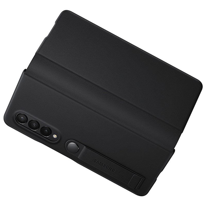Оригинален Кожен Калъф за Samsung Z Fold 3, Leather Flip Cover Book Case EF-FF926LBEGWW, Черен (6)
