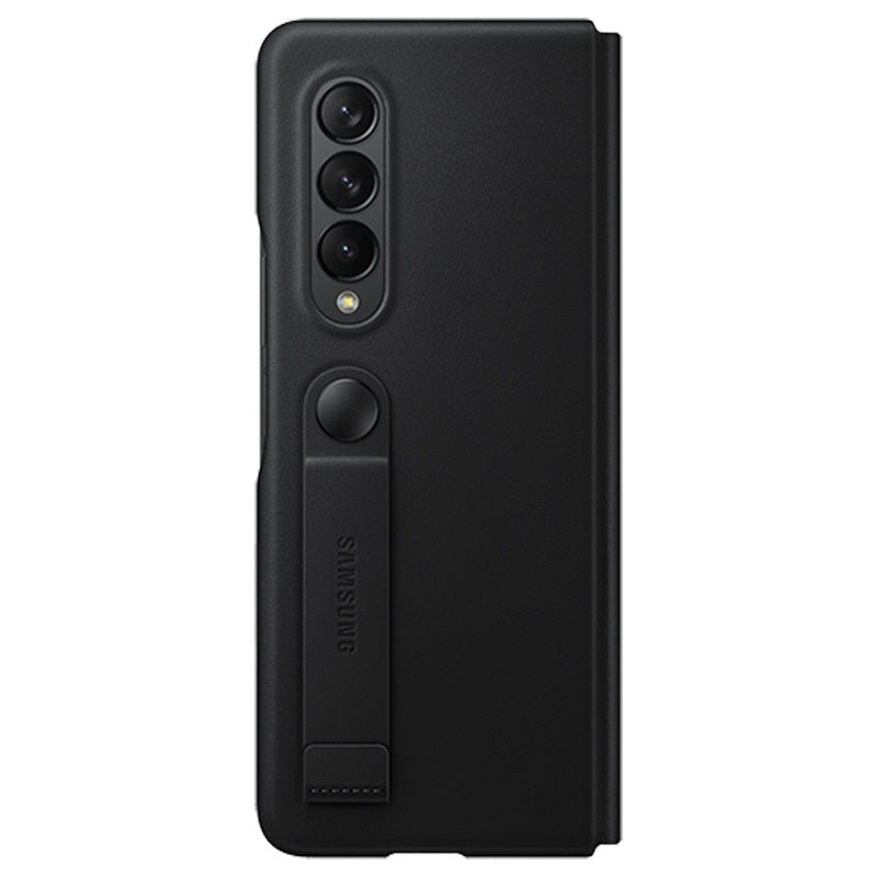 Оригинален Кожен Калъф за Samsung Z Fold 3, Leather Flip Cover Book Case EF-FF926LBEGWW, Черен