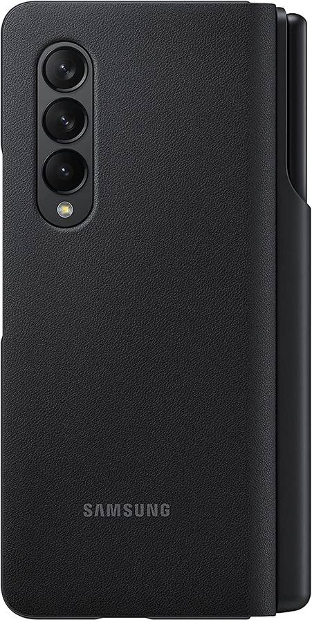 Оригинален Калъф с Писалка за Samsung Z Fold 3, Flip Cover with Pen Book Case EF-FF92PCBE, Черен (4)