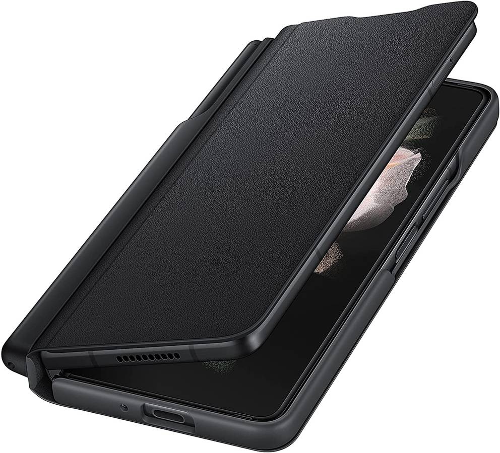 Оригинален Калъф с Писалка за Samsung Z Fold 3, Flip Cover with Pen Book Case EF-FF92PCBE, Черен (3)