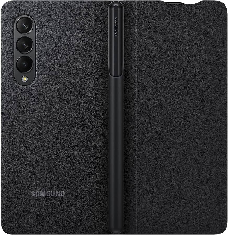 Оригинален Калъф с Писалка за Samsung Z Fold 3, Flip Cover with Pen Book Case EF-FF92PCBE, Черен (5)