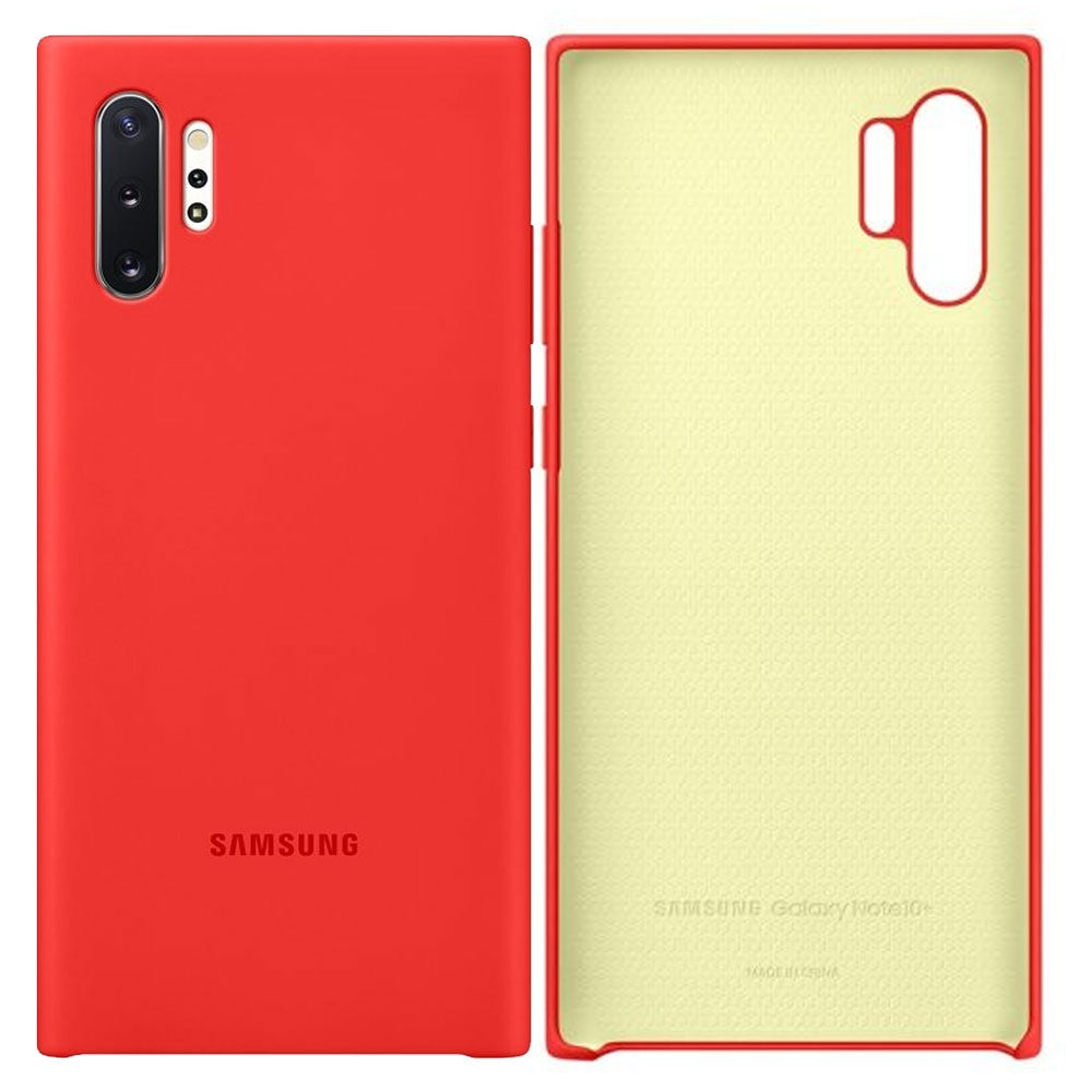 Оригинален Силиконов Калъф за Samsung Note 10 Plus Silicone Cover Case Ef-Pn975tre, Червен (2)