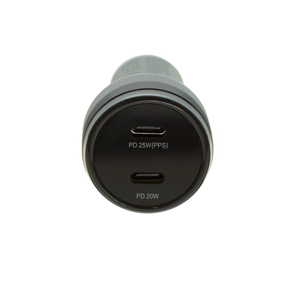 Бързо Зарядно за Кола с Два USB-C Изхода, 4Smarts 12v PD 45W, Черен (4)
