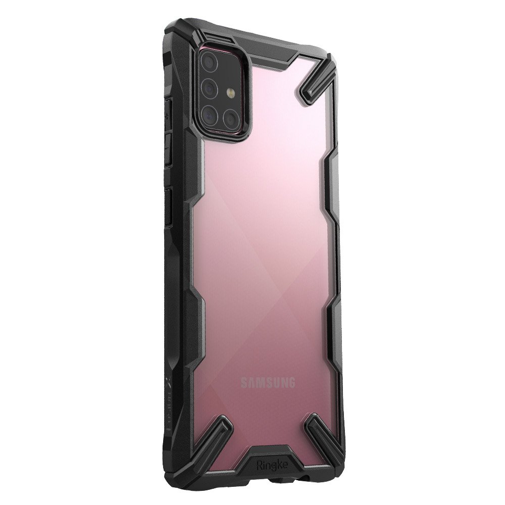 Противоударен Хибриден Калъф за Samsung A71, Ringke Fusion X Case, Черен (4)