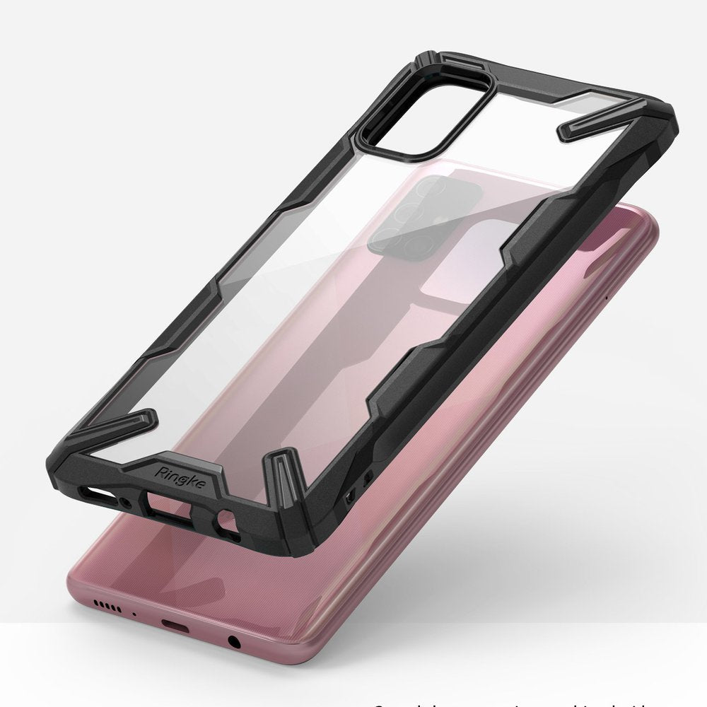 Противоударен Хибриден Калъф за Samsung A71, Ringke Fusion X Case, Черен (3)
