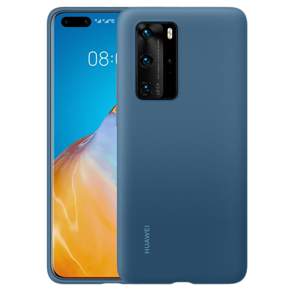 Оригинален Силиконов Калъф за Huawei P40 Pro Soft Silicone Case, Син