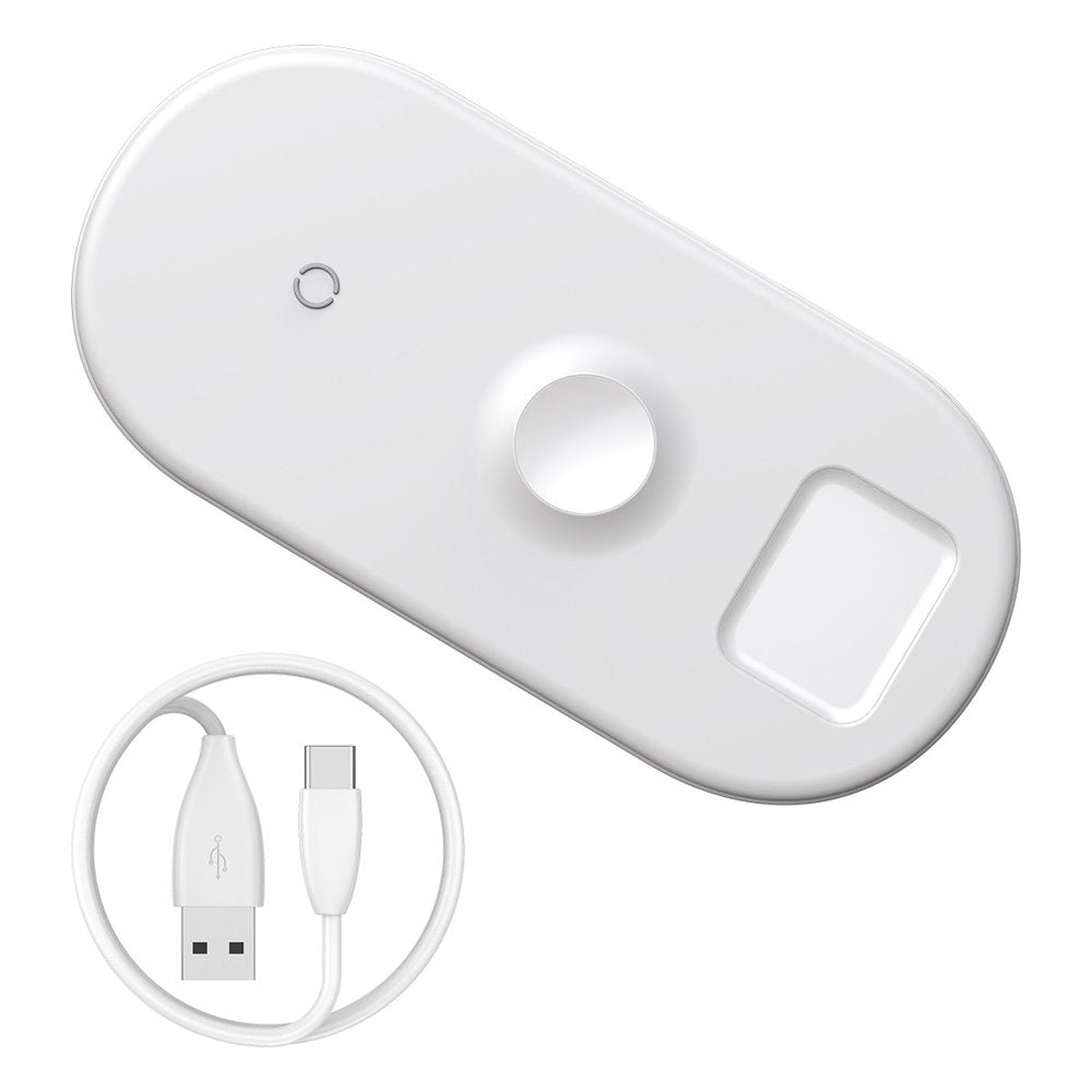 Комбинирано Безжично Зарядно за Apple Watch, iPhone и Airpods, Baseus 3in1 18W, Черен (6)